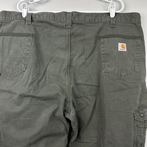 Carhartt Relaxed Fit Ripstop Cargo Work Shorts Moss Green 46 - Picture 7 of 13
